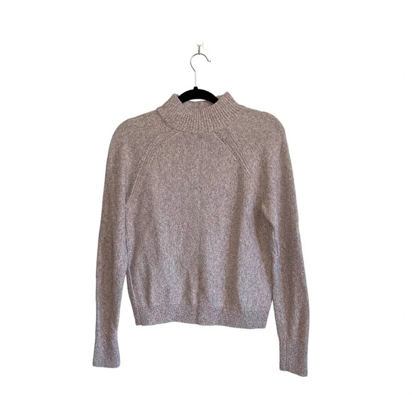 Abercrombie & Fitch Light Pink Marled Mock Neck Pullover Sweater Small Women’s - Picture 1 of 10